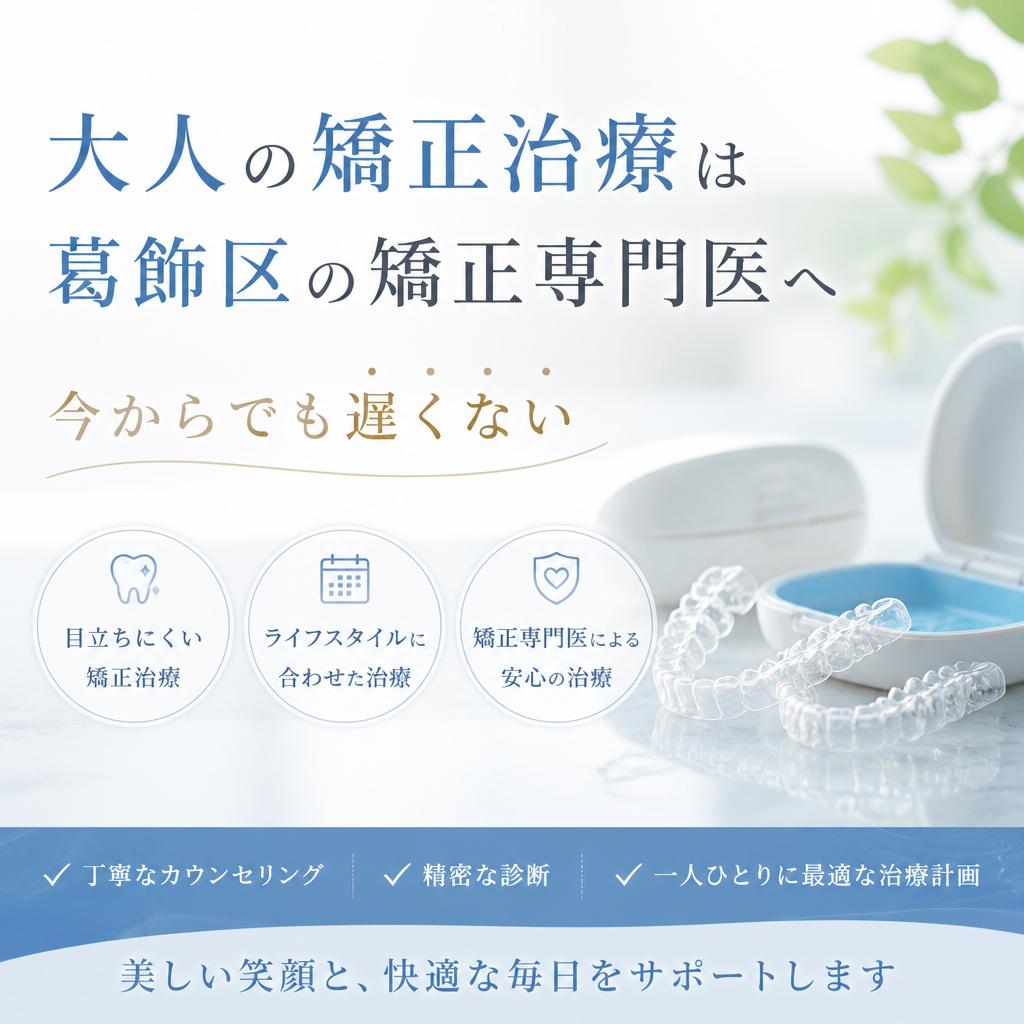 大人の矯正治療は葛飾区の矯正専門医院へ｜今からでも遅くない