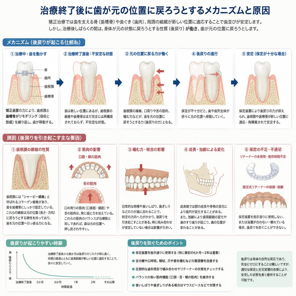 矯正治療後の後戻りとは？
