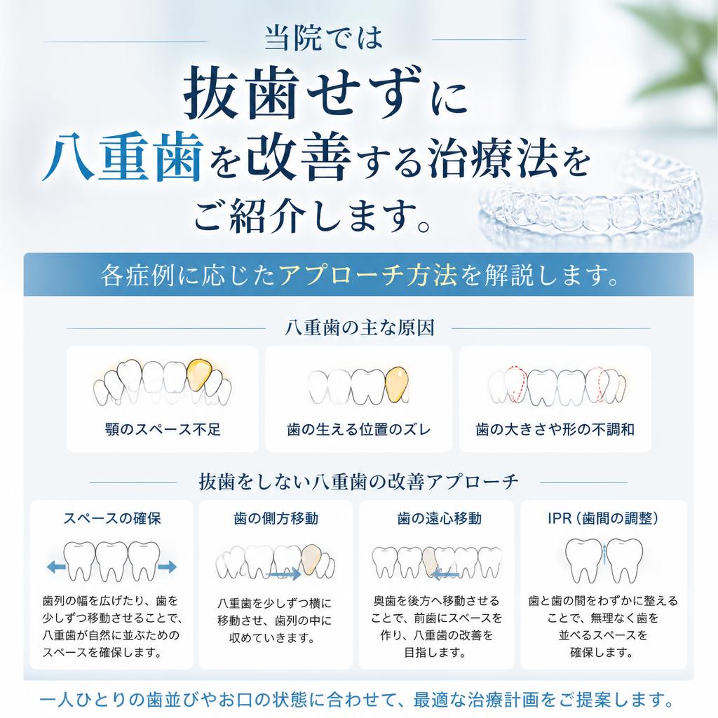 抜歯に頼らない治療法