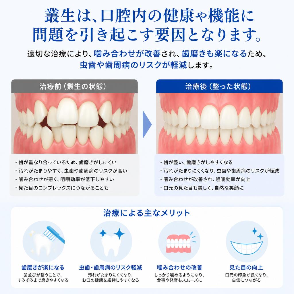 なぜ叢生を治療する必要があるか