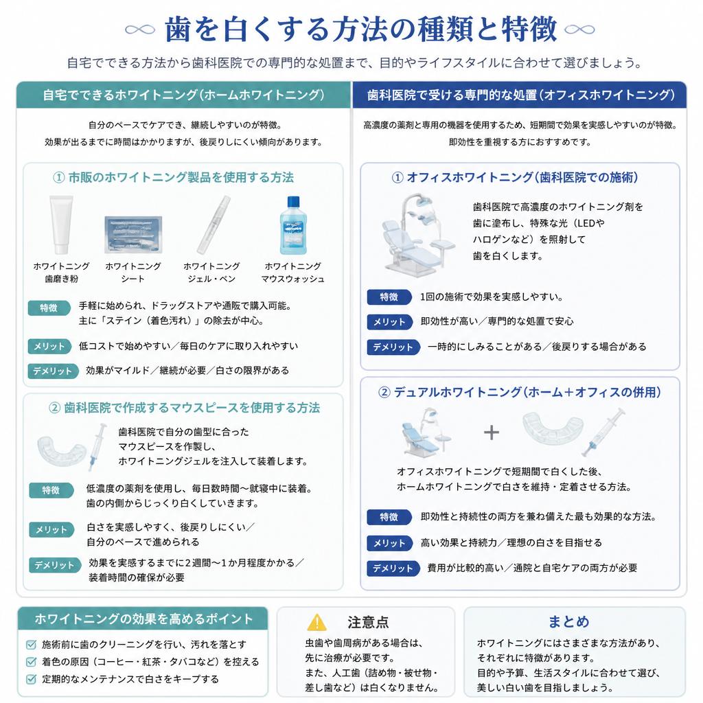 安全で効果的なホワイトニング方法