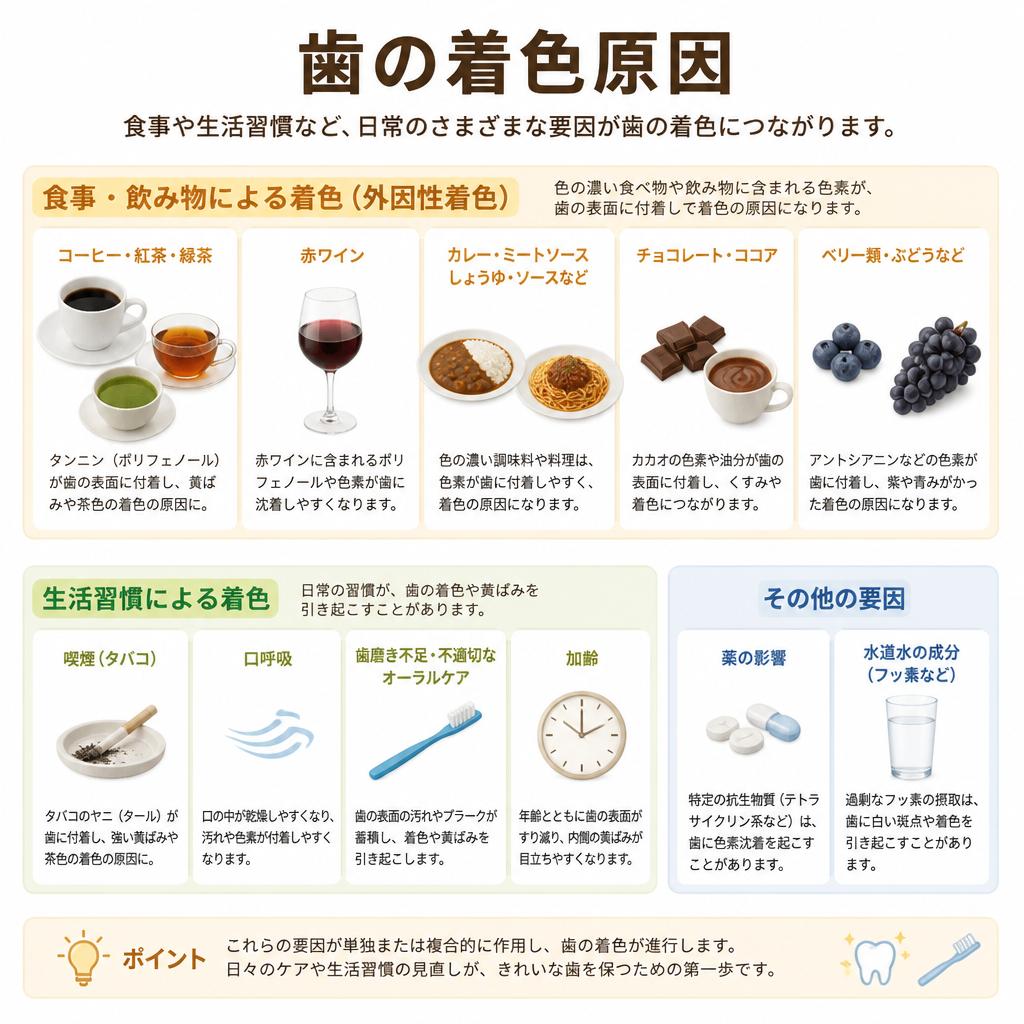 着色汚れの原因