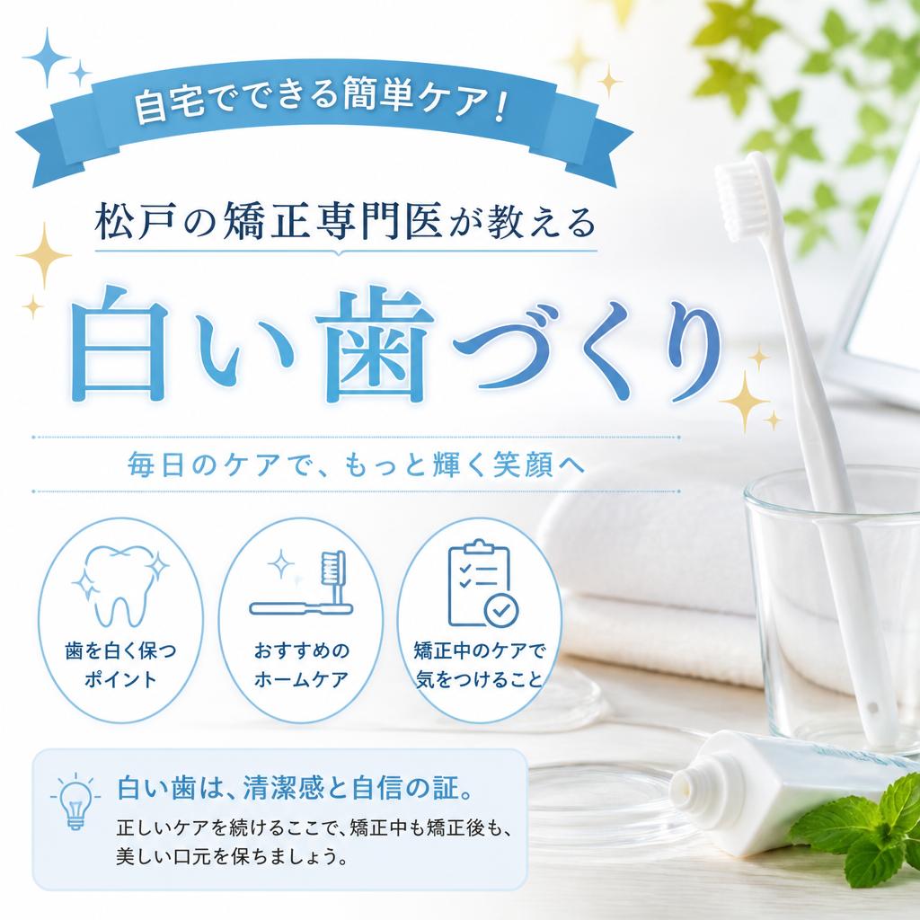 自宅でできる簡単ケア！松戸エリアの白い歯づくり