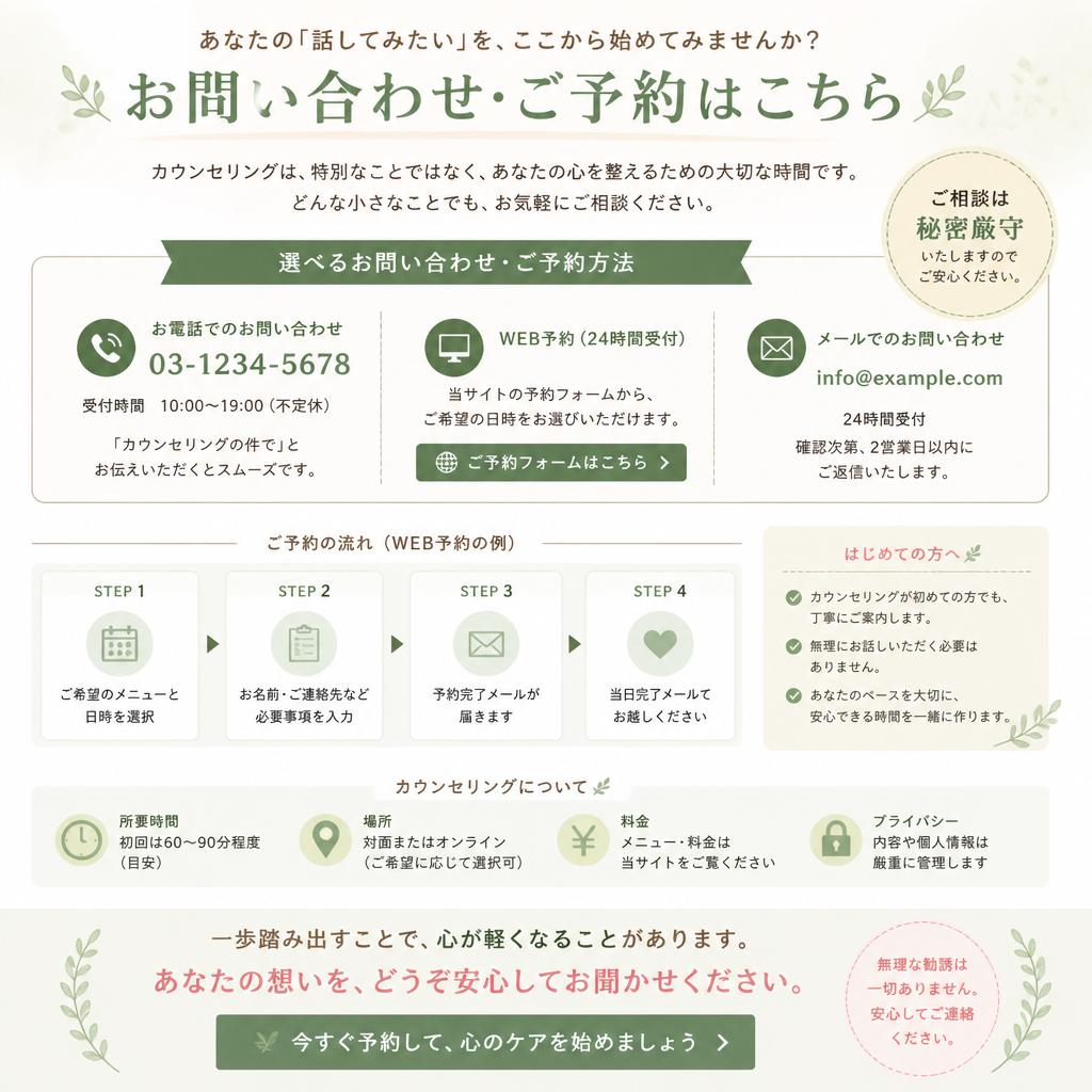 7. お問い合わせ・カウンセリングのご案内