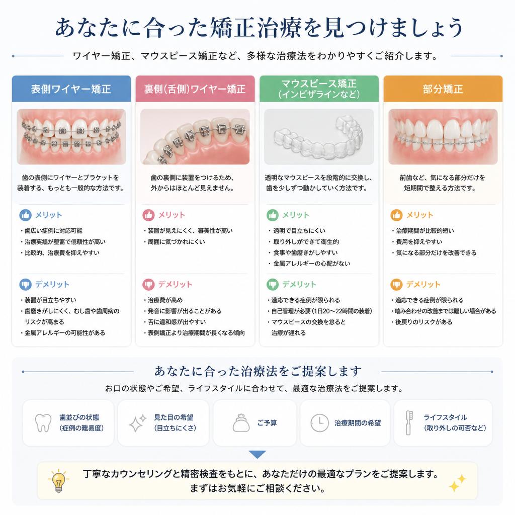 治療の種類と選択肢