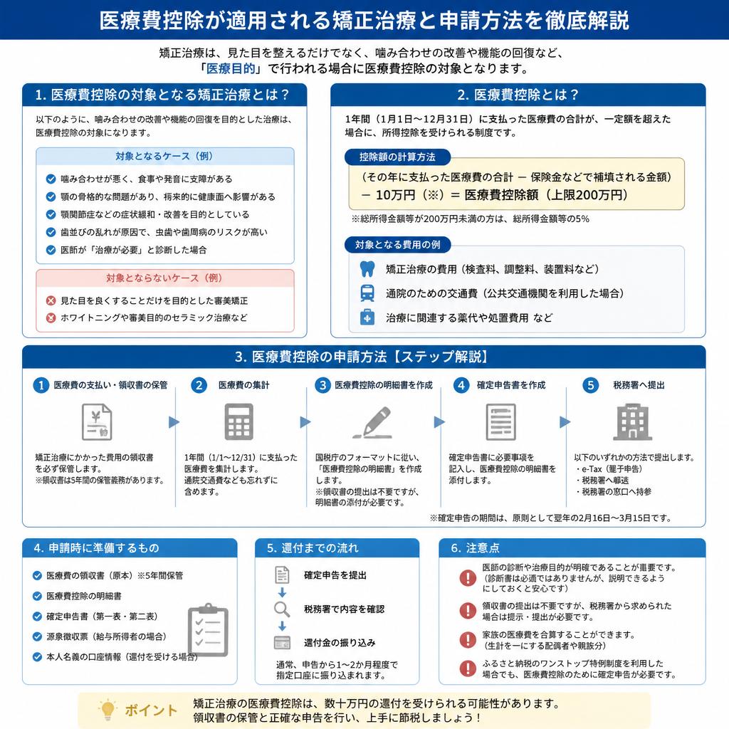 医療費控除が適応される治療内容と方法