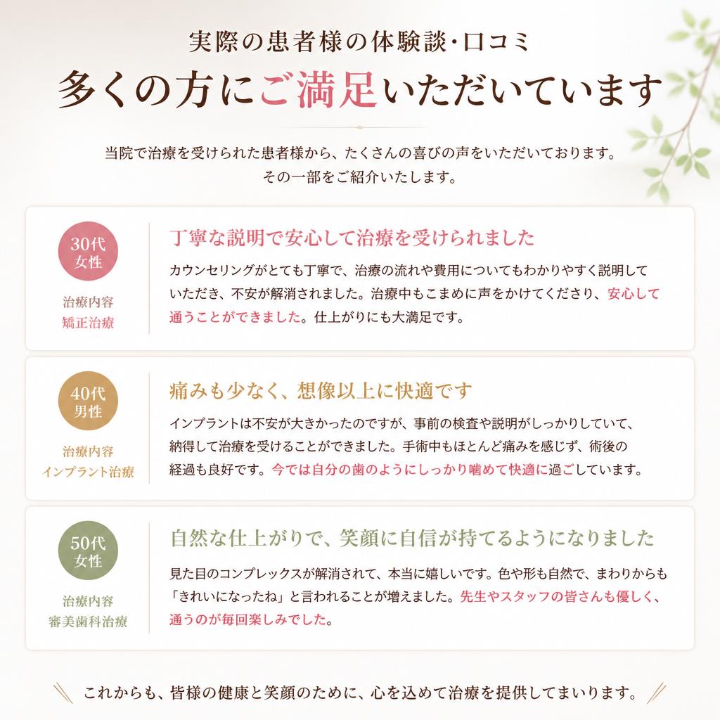患者様の声