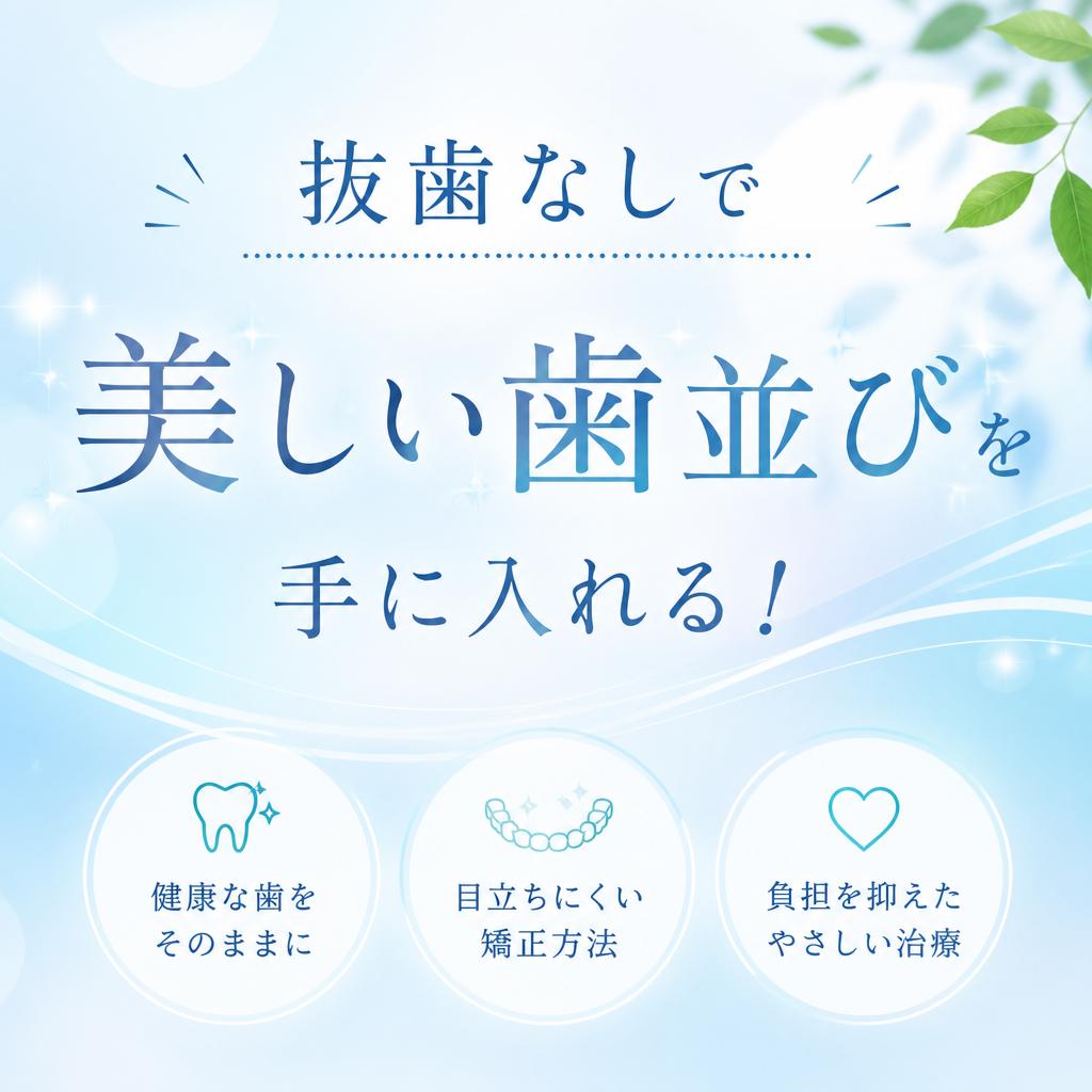 抜歯なしで美しい歯並びを手に入れる！