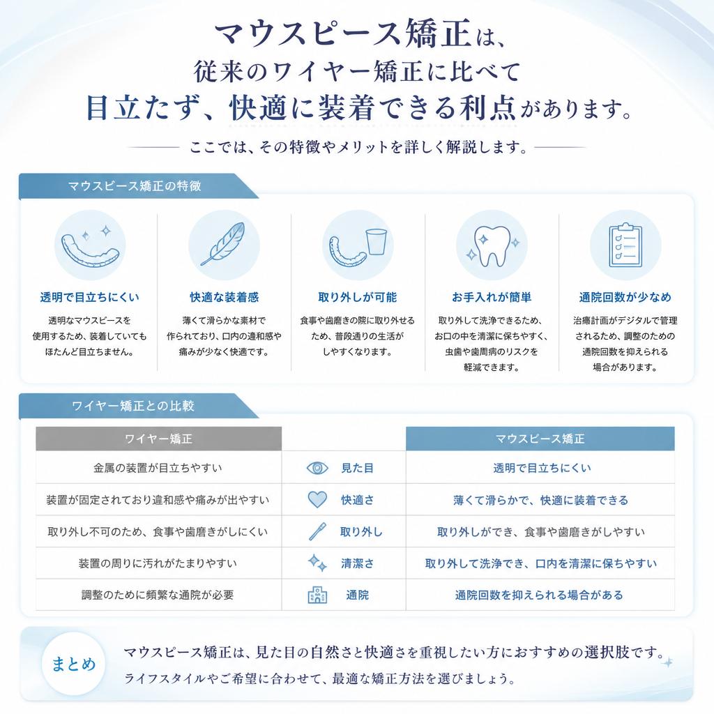 マウスピース矯正の特徴