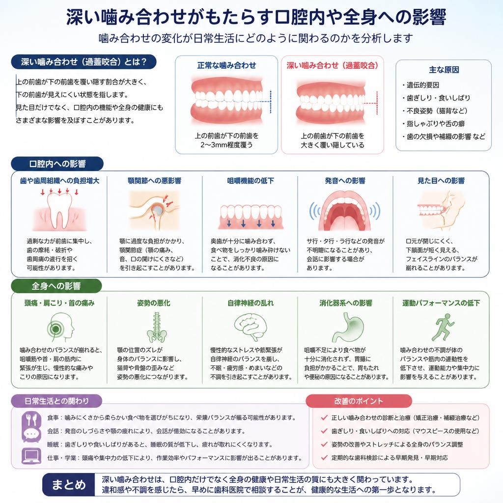 過蓋咬合が与える影響