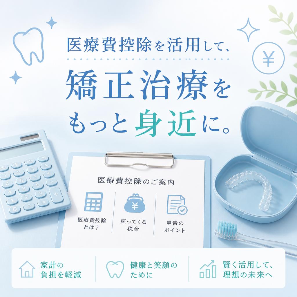 医療費控除を活用して、矯正治療をもっと身近に。