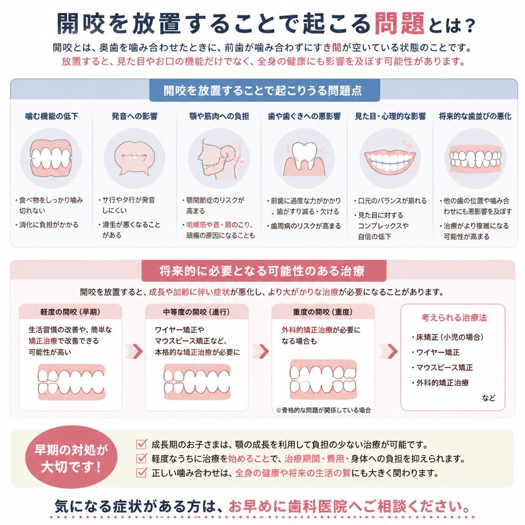 2. なぜ開咬を放置するのは危険か？