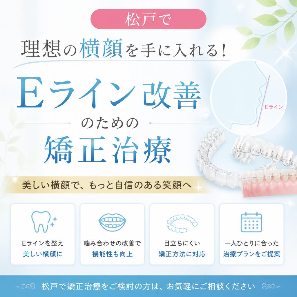 松戸で理想の横顔を手に入れる！Eライン改善のための矯正治療