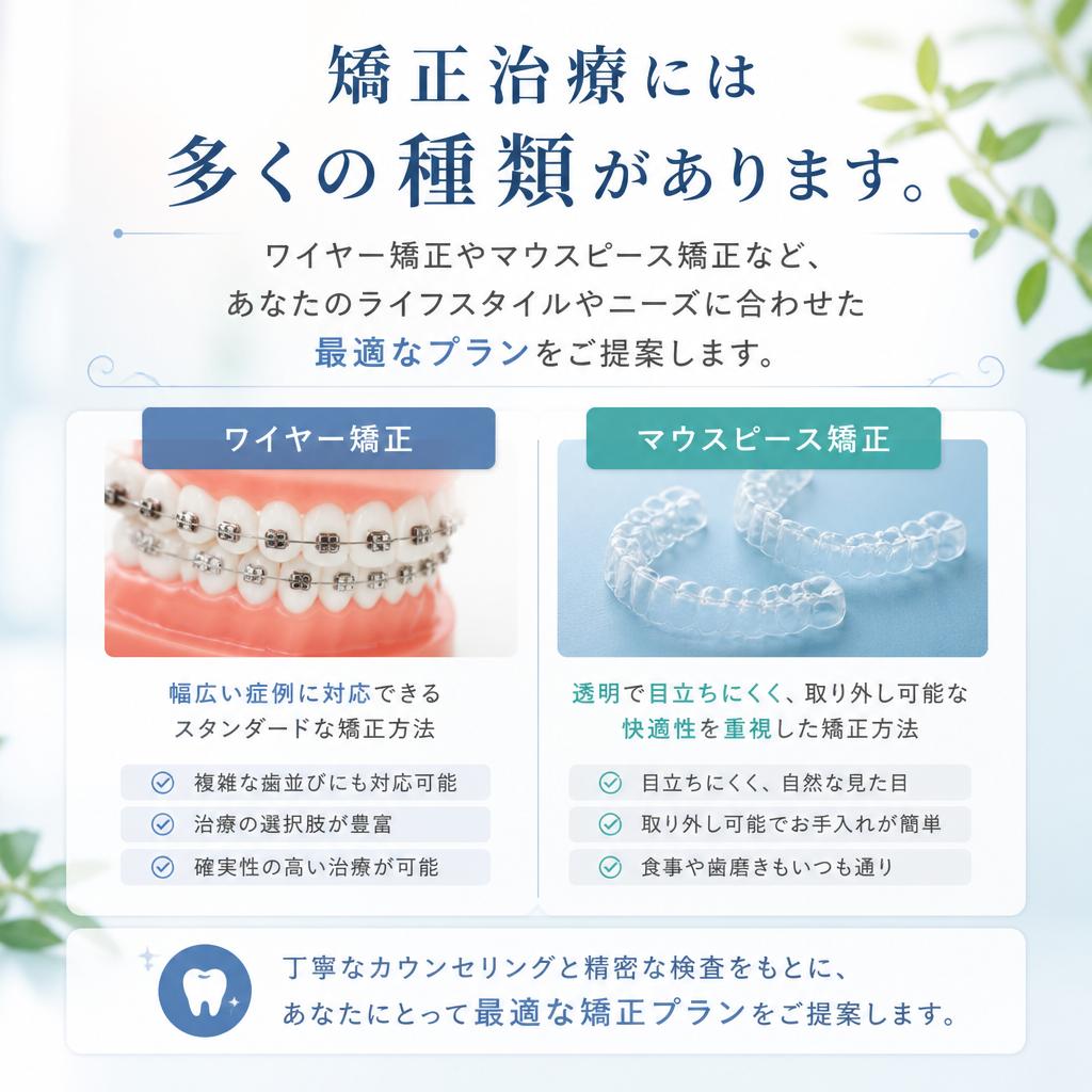 あなたに合った矯正治療の選び方