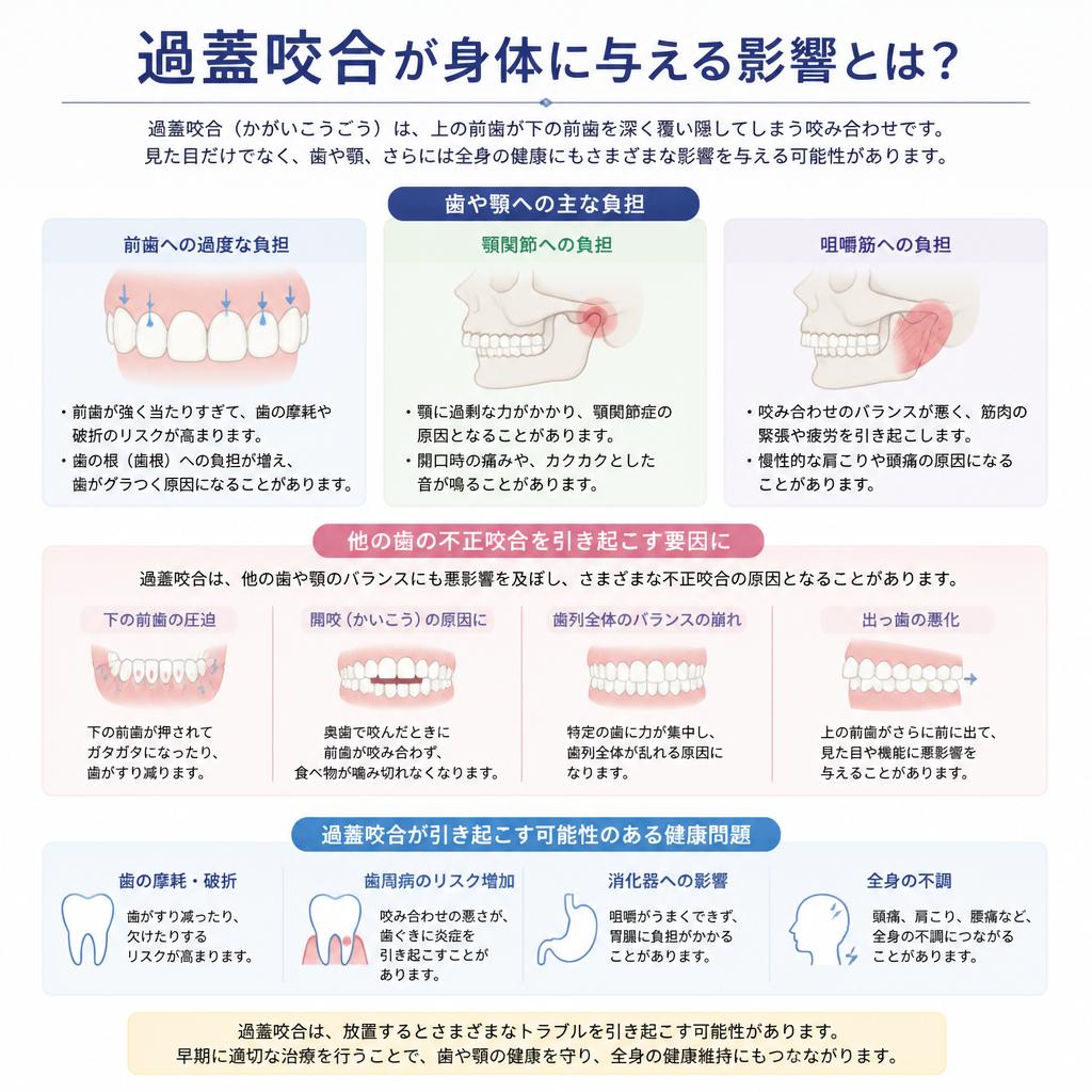 過蓋咬合の影響とは？あなたの健康に及ぼすリスク
