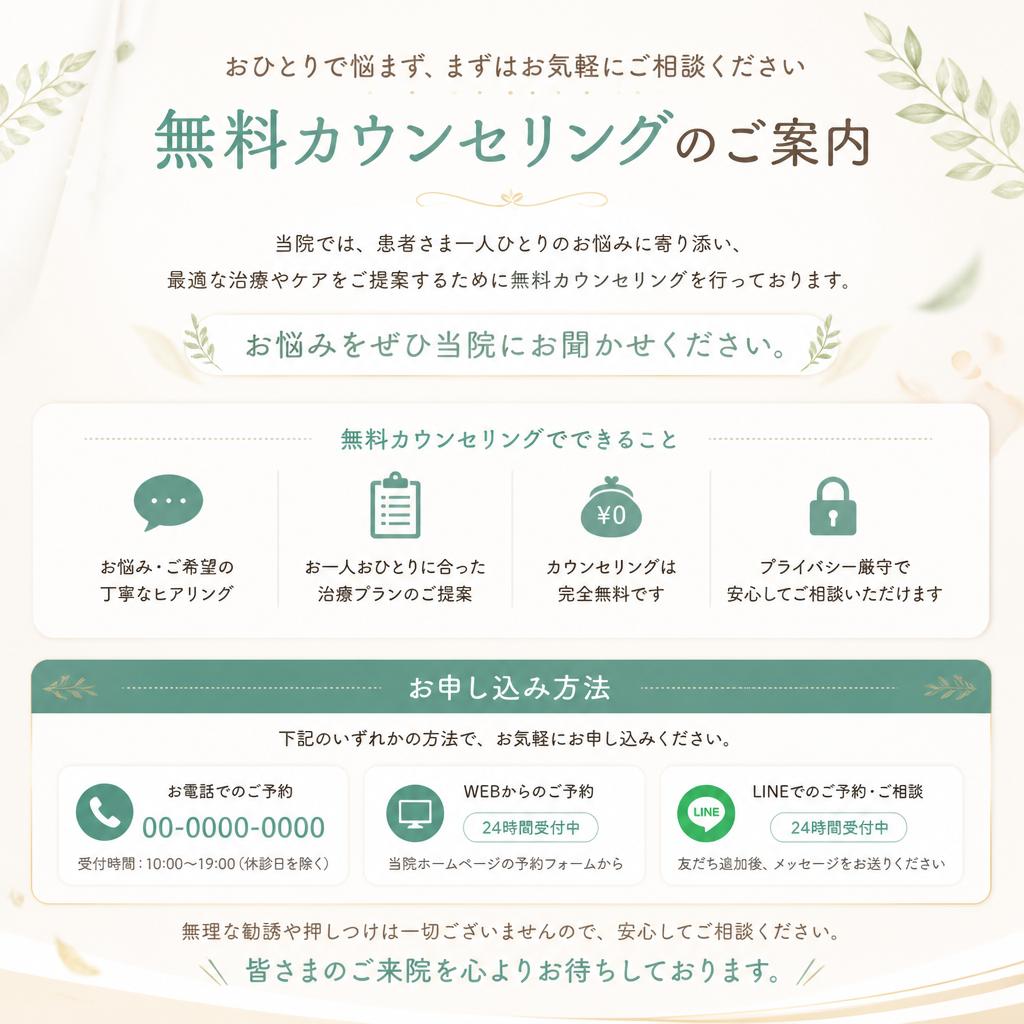 今すぐ無料カウンセリングをお申し込み！
