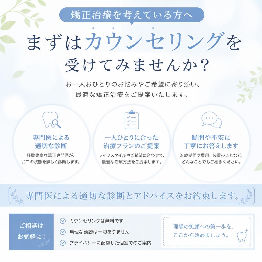 まずは無料カウンセリングへ