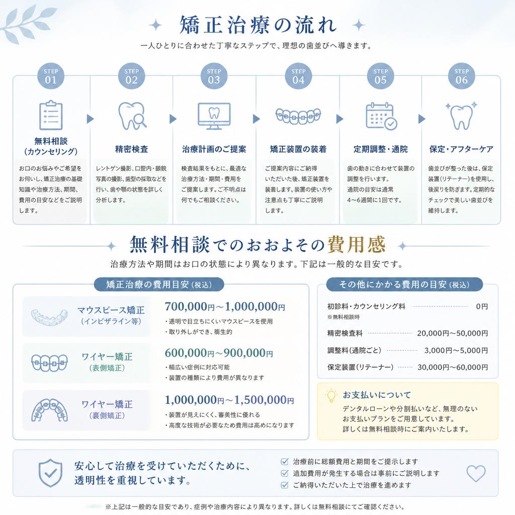 治療の流れと費用について
