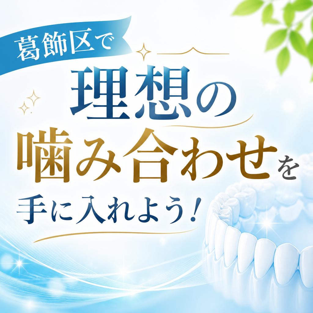 葛飾区で理想の噛み合わせを手に入れよう！