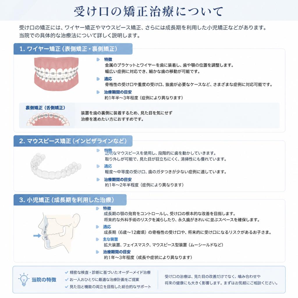 受け口矯正の治療法