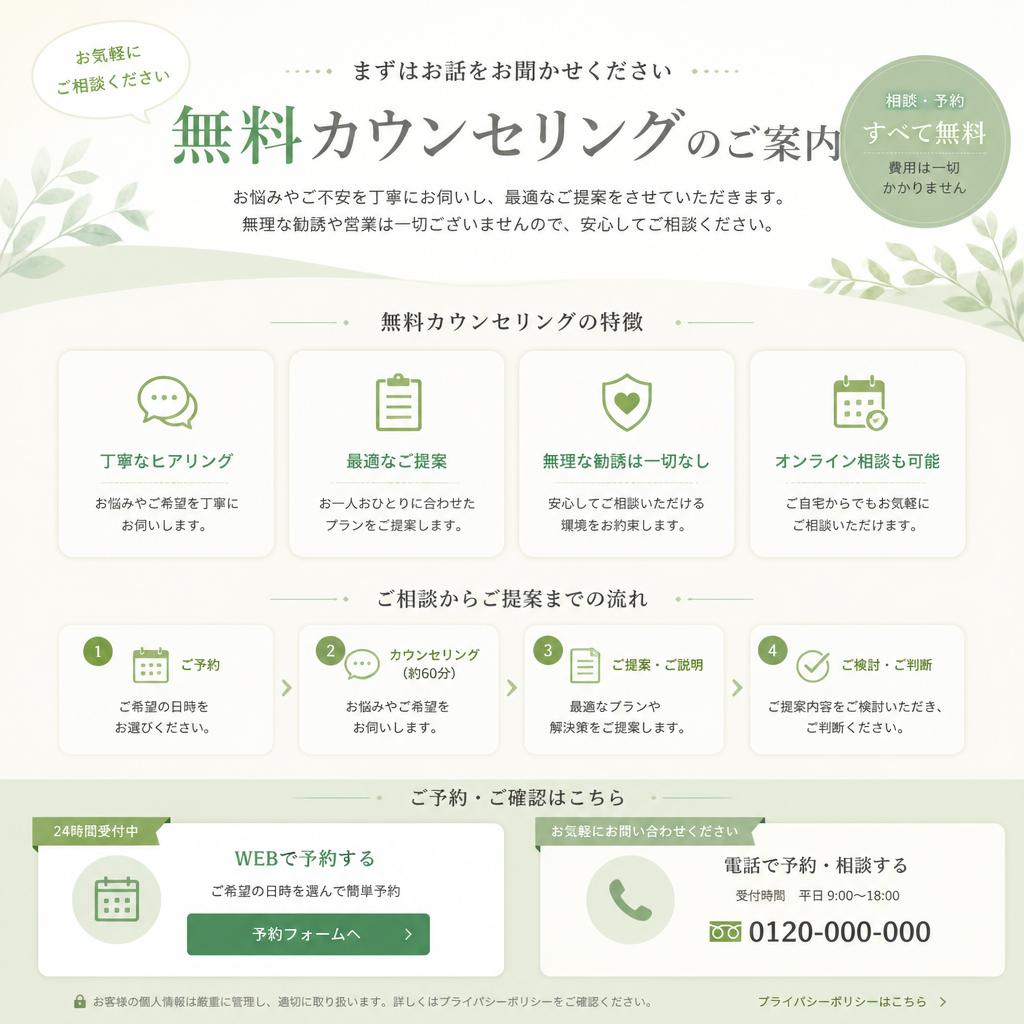 7. 無料カウンセリングのご案内