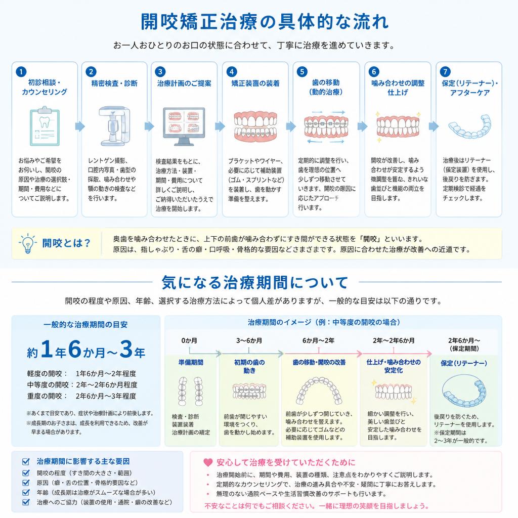 治療の流れと期間について