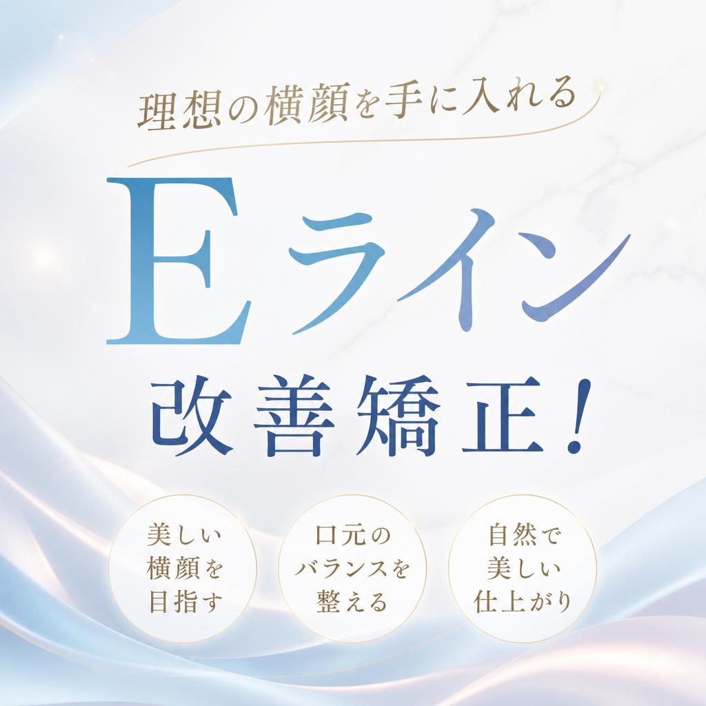 理想の横顔を手に入れる Eライン改善矯正！