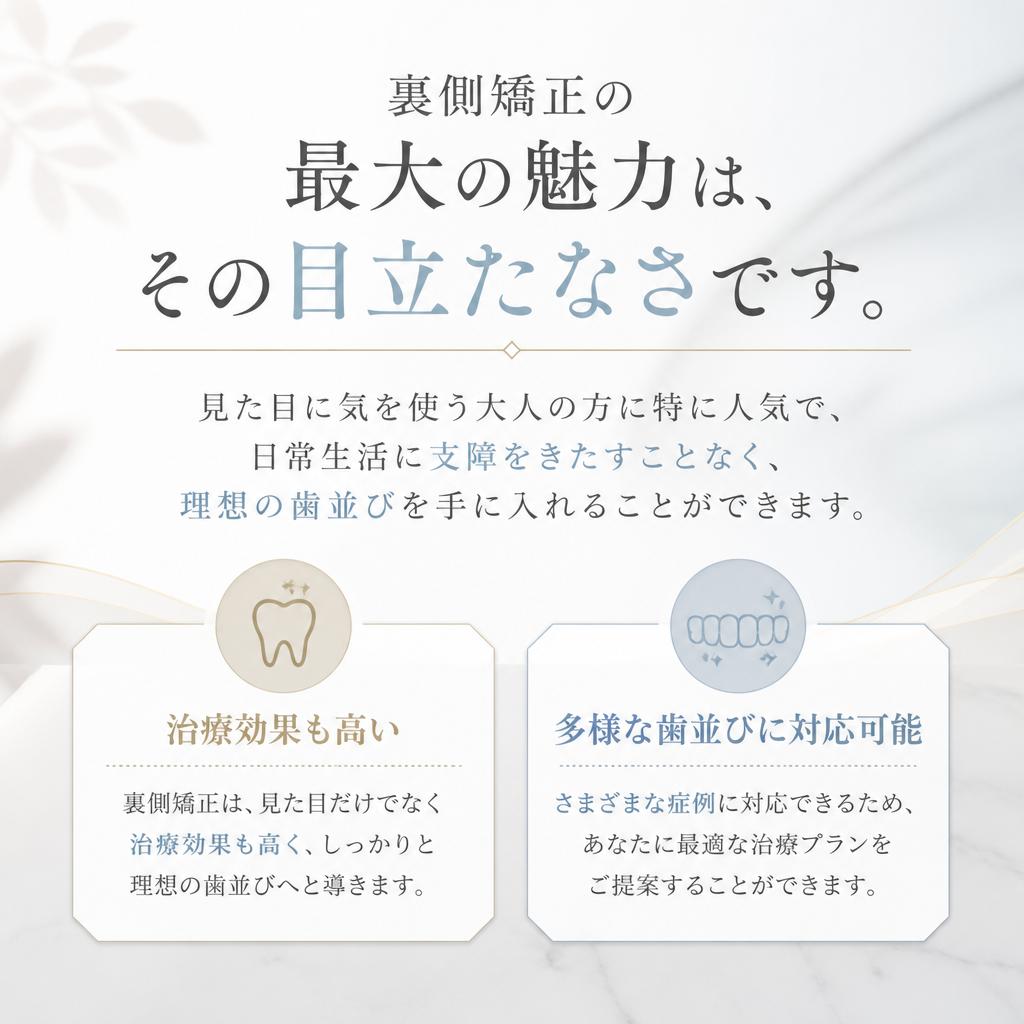 裏側矯正の特長