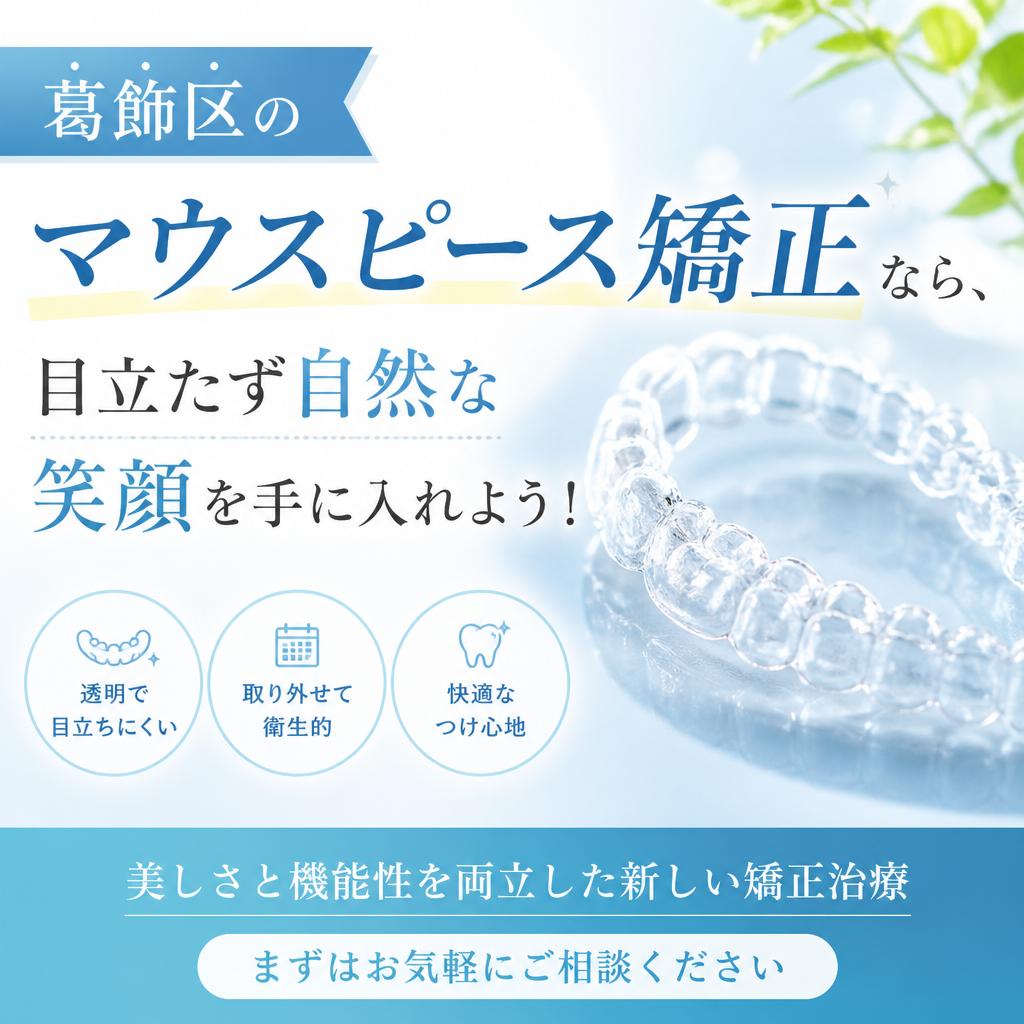 葛飾区のマウスピース矯正なら、目立たず自然な笑顔を手に入れよう！