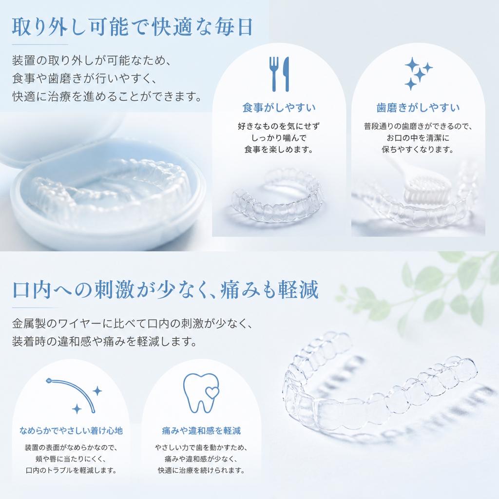 マウスピース矯正のメリット