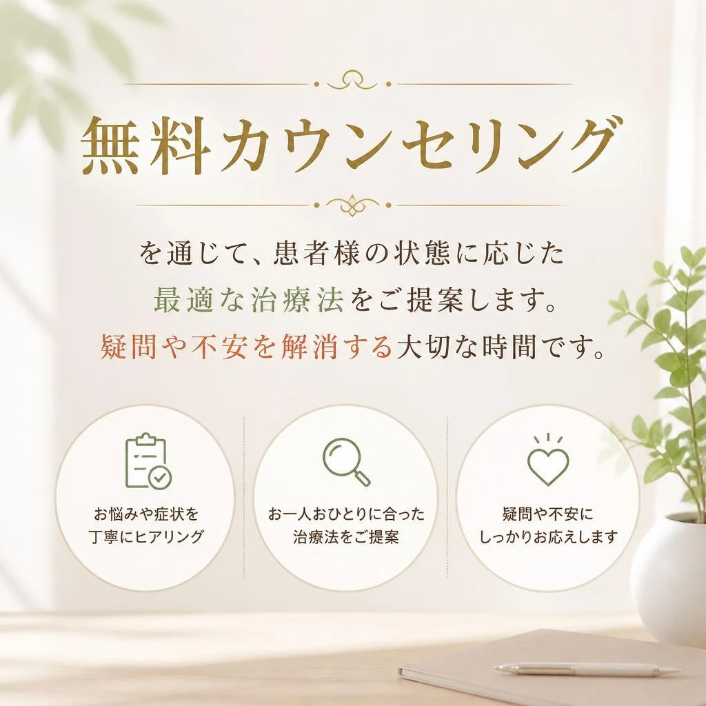 専用カウンセリングで安心