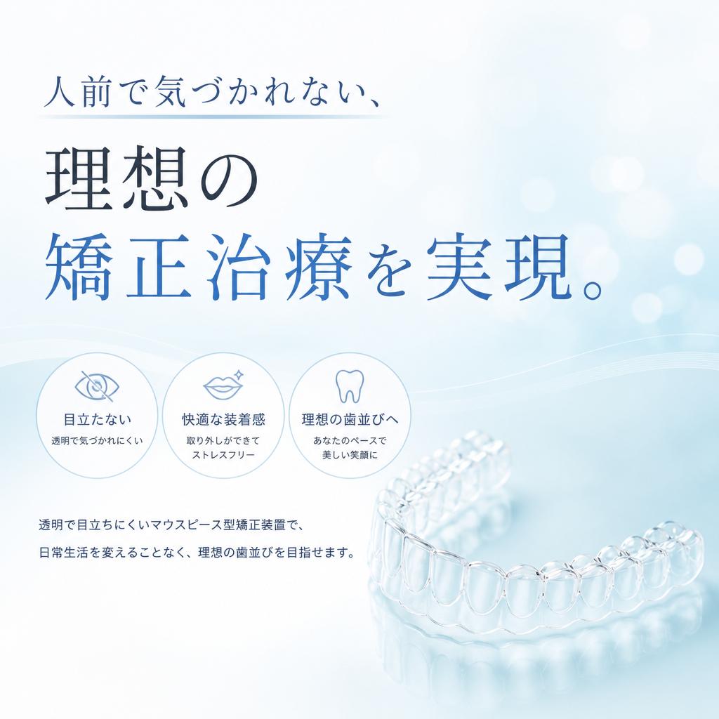 人前で気づかれない、理想の矯正治療を実現。