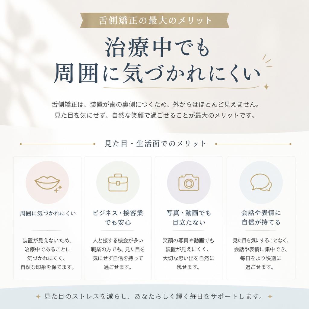 舌側矯正のメリット