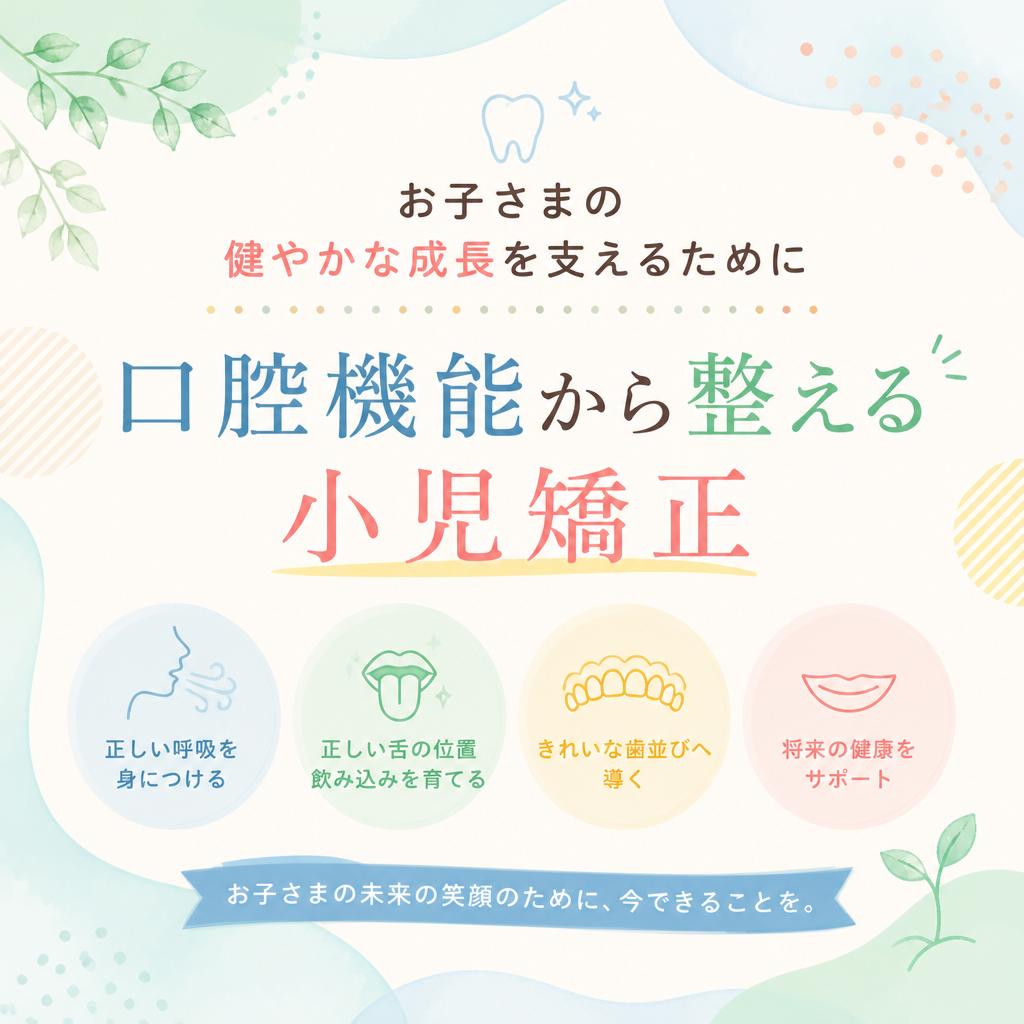 お子さまの健やかな成長を支えるために｜口腔機能から整える小児矯正