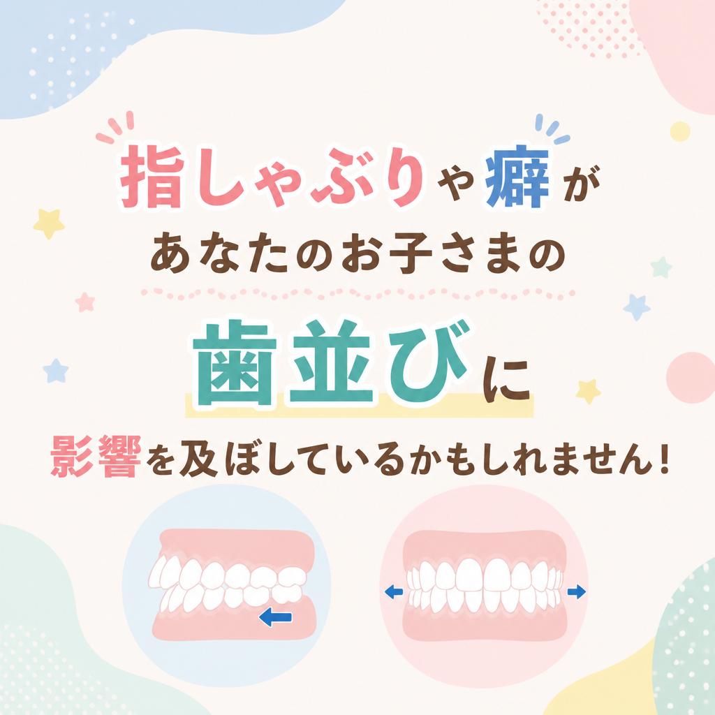 指しゃぶりや癖があなたのお子さまの歯並びに影響を及ぼしているかもしれません！
