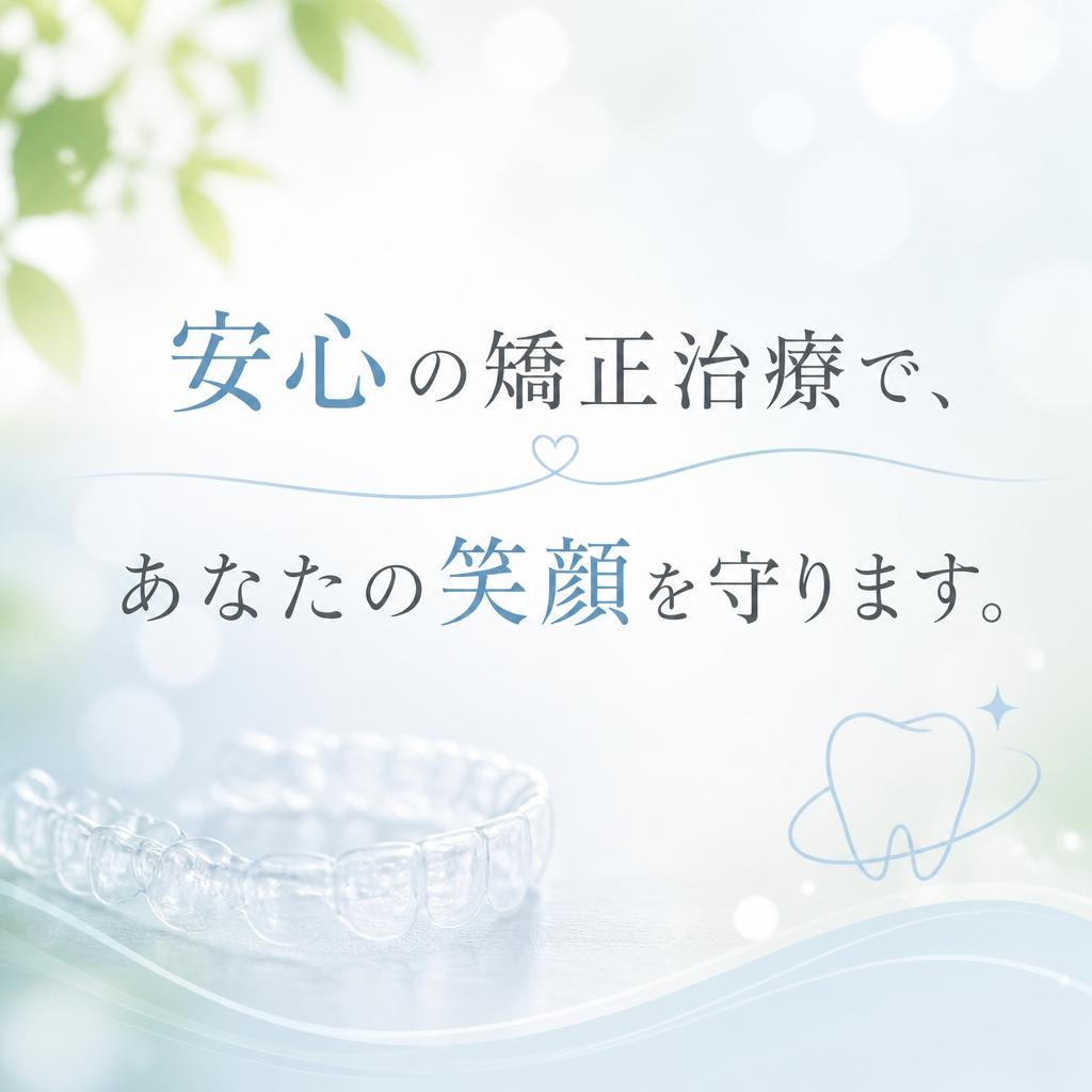 安心の矯正治療で、あなたの笑顔を守ります。