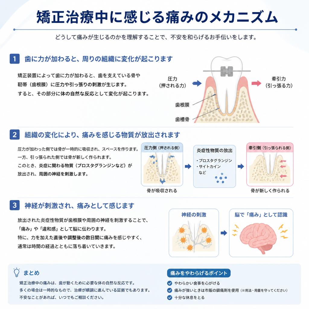 矯正治療中の痛みの原因とは？