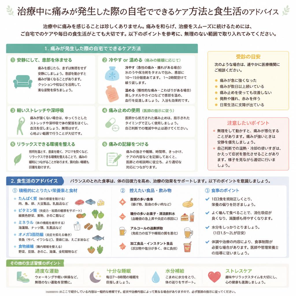 治療中の痛みを軽減するケア方法