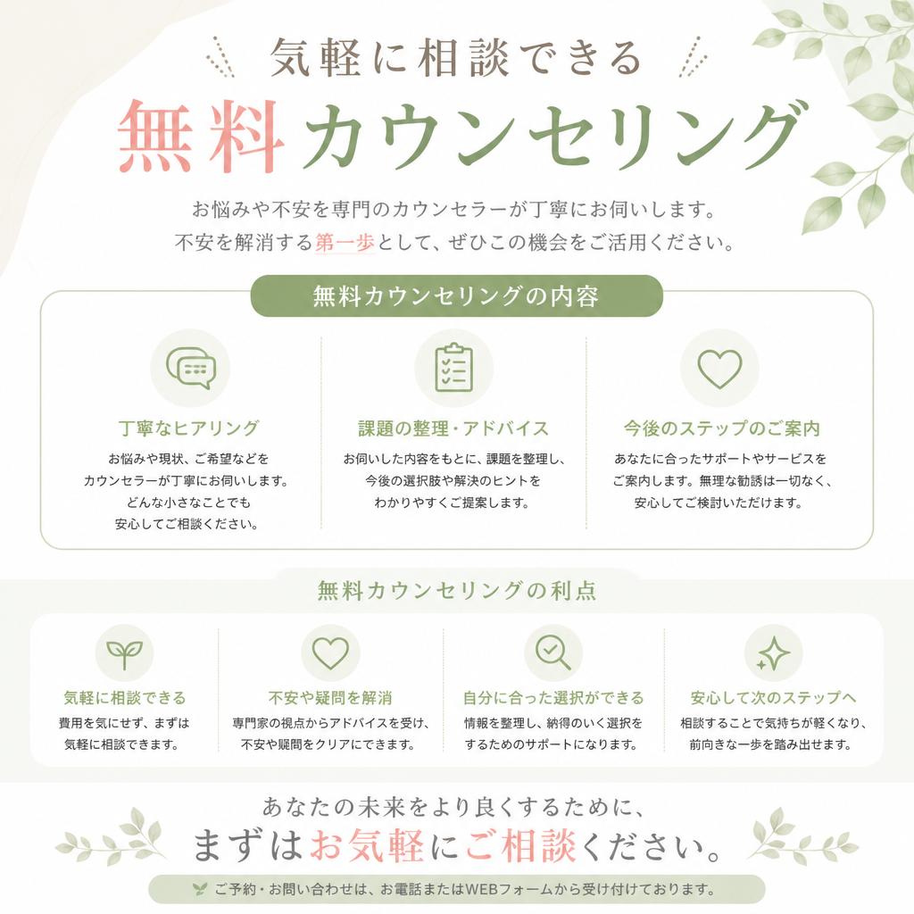 無料カウンセリング実施中