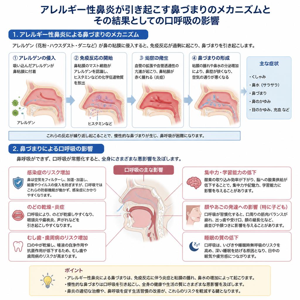 アレルギー性鼻炎がもたらす影響