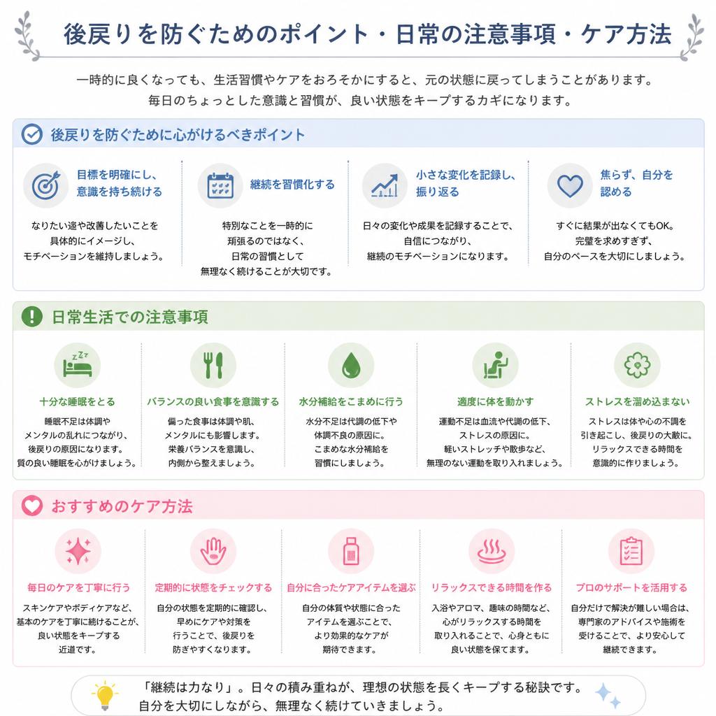 後戻りのリスクを減らすために