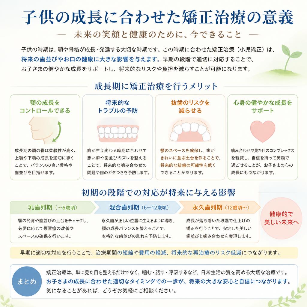 子供の歯並びを整える重要性