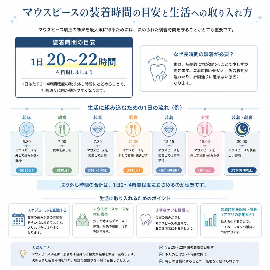 2. 装着時間の目安