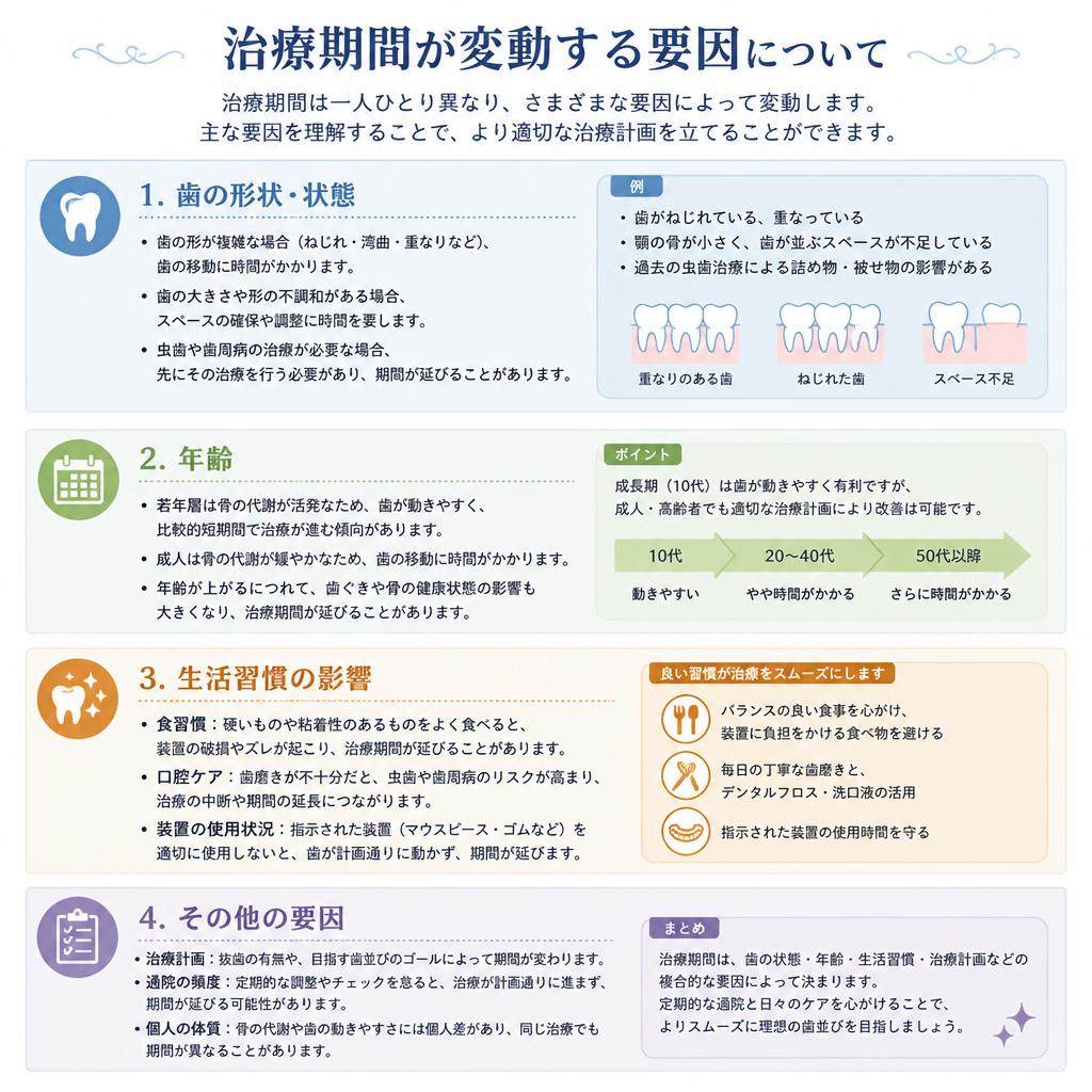 治療期間に影響を与える要因