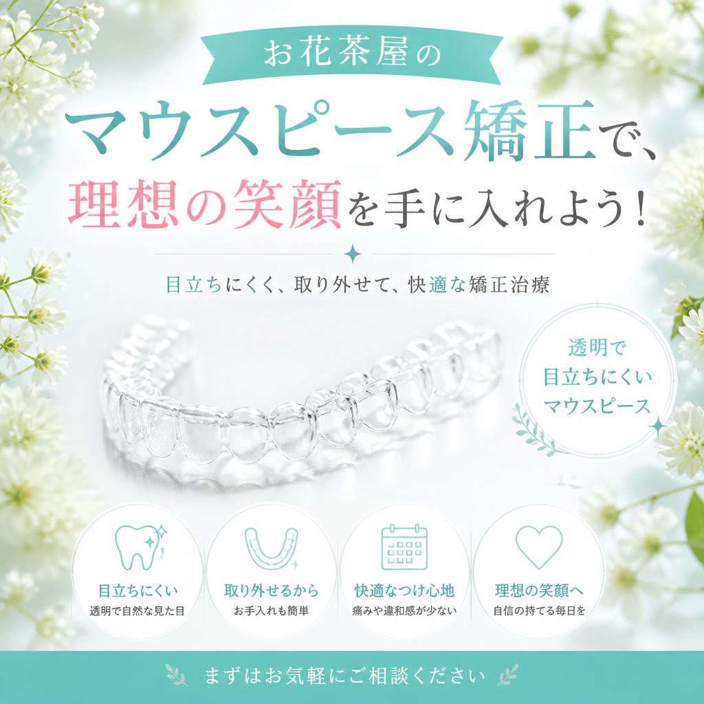 お花茶屋のマウスピース矯正で、理想の笑顔を手に入れよう！