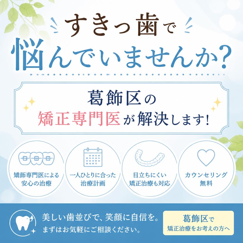 すきっ歯で悩んでいませんか？葛飾区の矯正専門医が解決します！