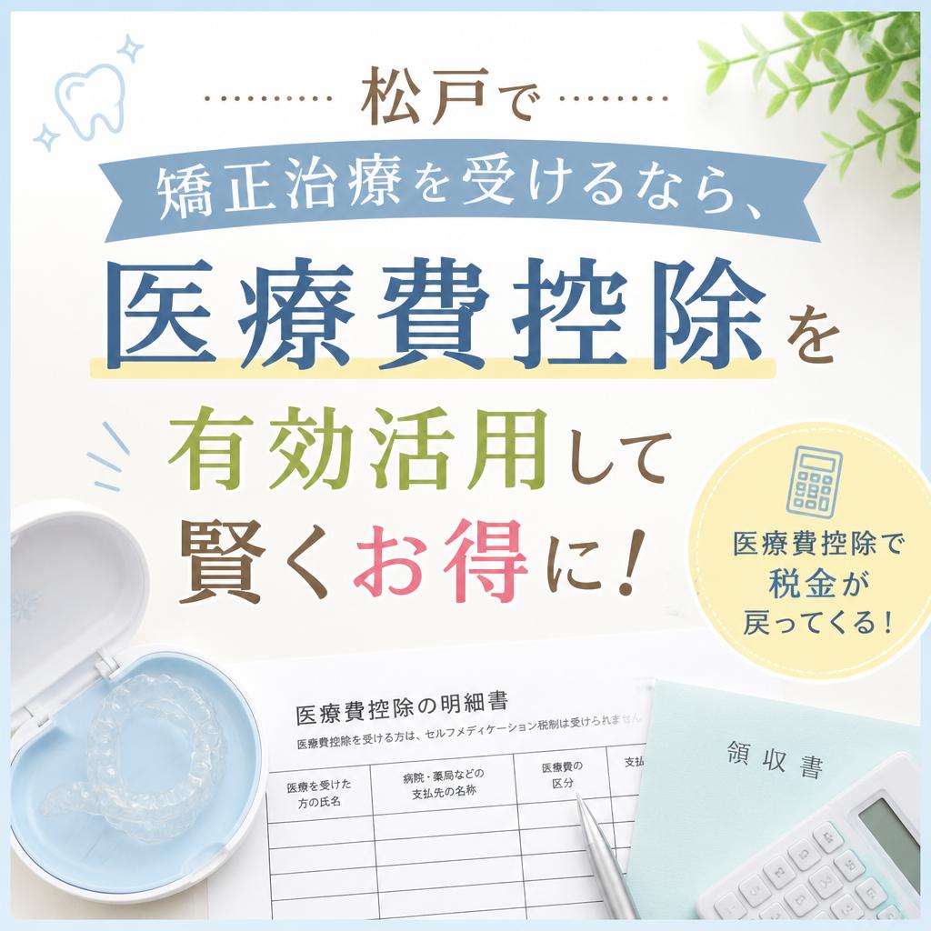 松戸で矯正治療を受けるなら、医療費控除を有効活用して賢くお得に！