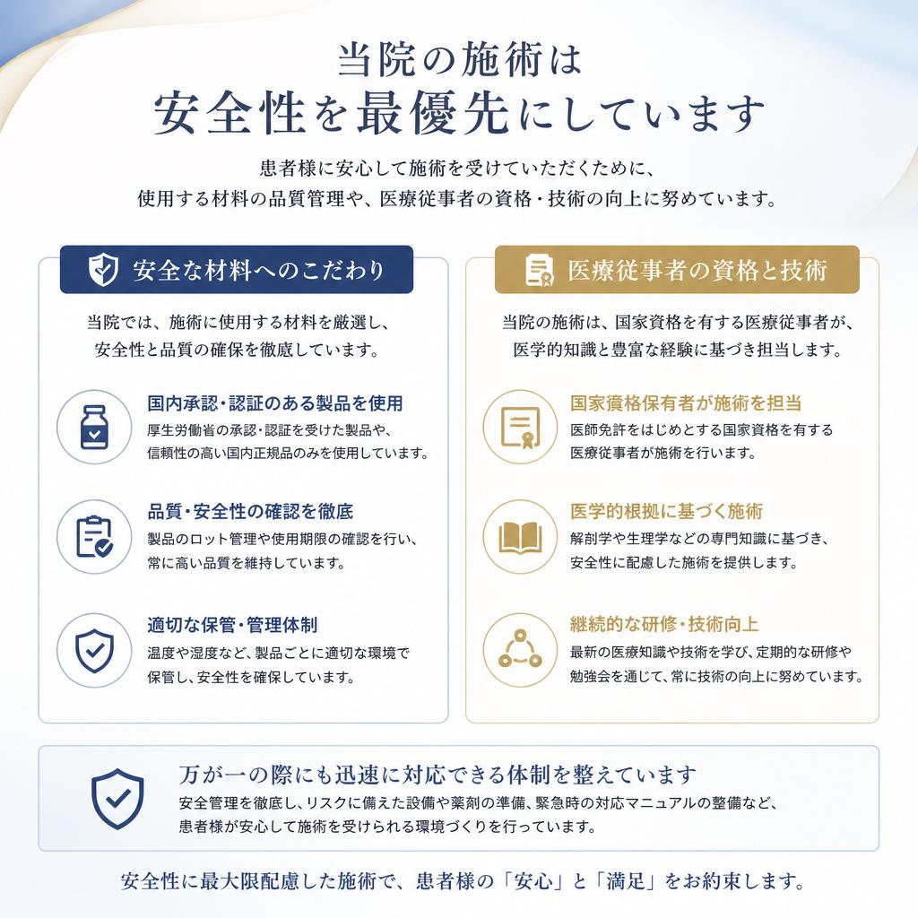 安心・安全な施術