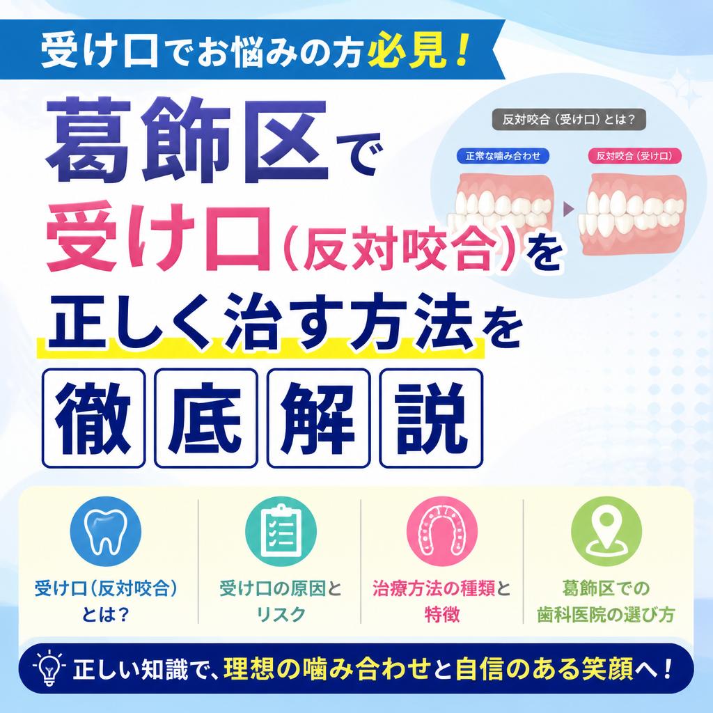 受け口でお悩みの方必見！葛飾区で受け口（反対咬合）を正しく治す方法を徹底解説