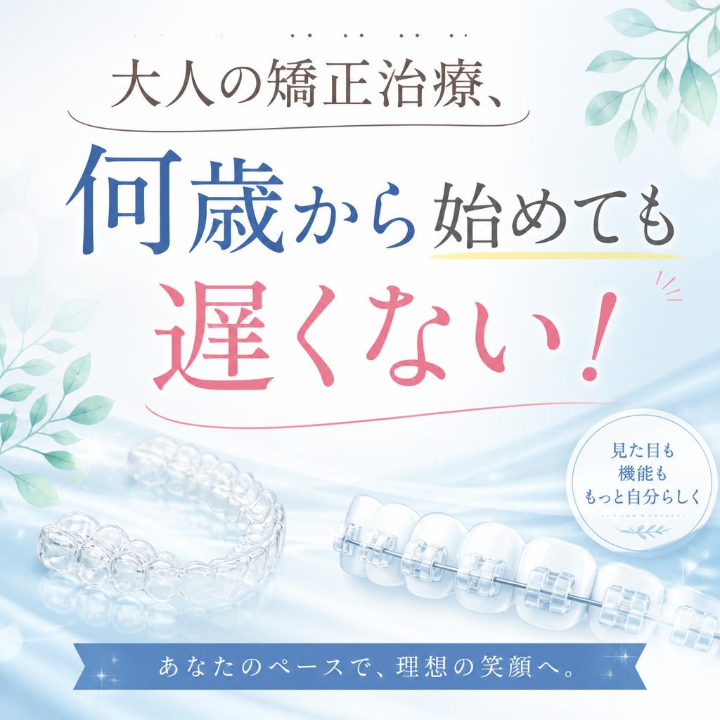 大人の矯正治療、何歳から始めても遅くない！